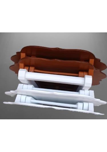 1448bng90092çanta Zigon Sehpa Yonca Dörtlü Model Ahşap Mdf Ceviz Ve Beyaz Renk Uyum El Yapım