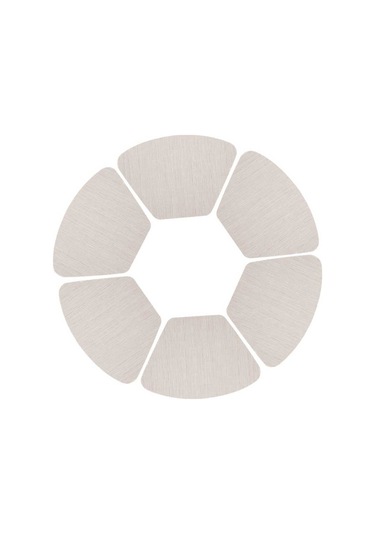 6x Yuvarlak Servis Altlığı Bardak Altlığı Çok Renkli Kaygan Olmayan Masa Pedi Açık Bej