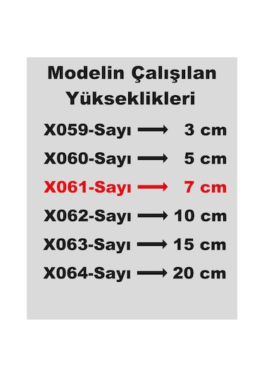 Stencil Rakam Boyama Şablonu X061-sayı Rakam Yüksekliği 7 Cm