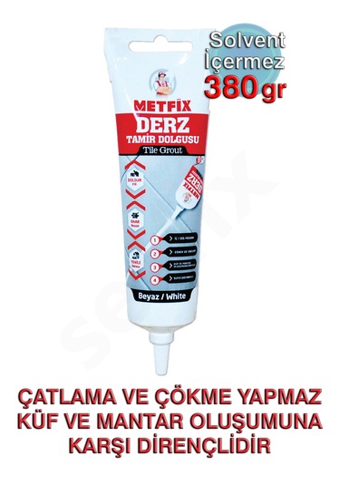Metfix Derz Tamir Dolgusu 380gr Beyaz Beyaz