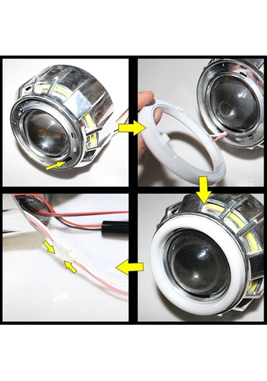 120mm-2017 Yeni Oto Halo Yüzükler Led 12 V Melek Gözü Led Cips Far 60/70/80/90/100/110/120 Mm Melek Gözler Arab