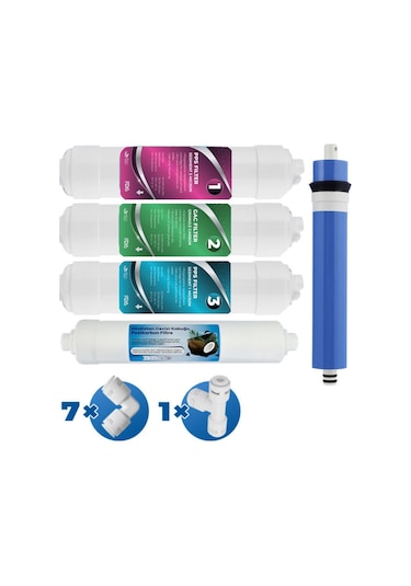 Kapalı Kasa Su Arıtma Cihazı 5'Li Filtresi Membran Seçeneği Set (Mikro)