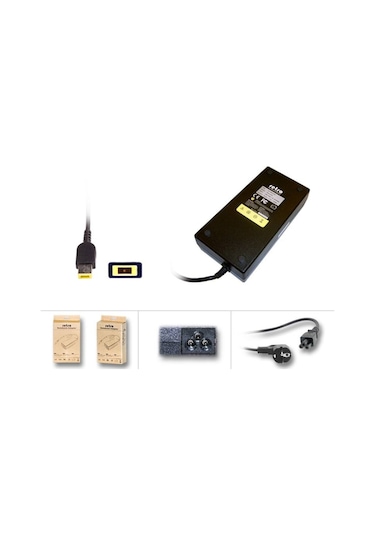 Retro Lenovo 230W Dikdörtgen Pinli Uç (Usb Tip) Notebook Adaptör