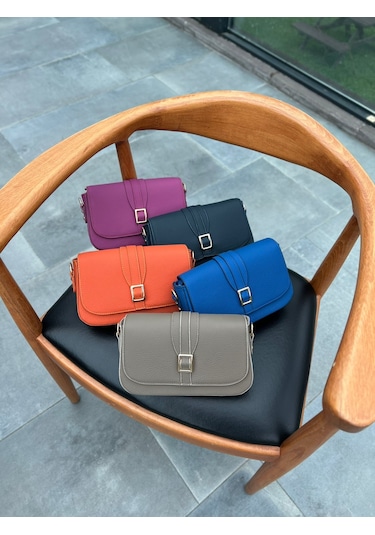 Mft Leather Hakiki Deri Kadın Çanta Viola 1524 Flother Mat Mor