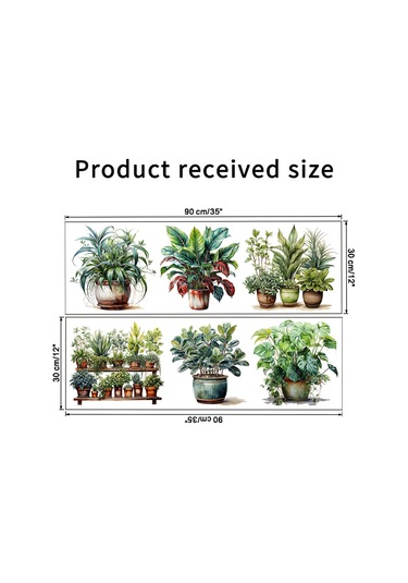 6 Li Sticker Saksılı Çiçek Modelleri 5060 Çok Renkli