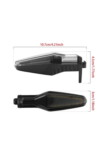 Bmw R1200 Motosiklet İçin 2 Adet Kc062 18leds Dönüş Sinyali Işığı Şeffaf Siyah