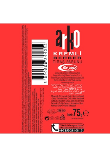 Arko Berber Tıraş Sabunu 12 x 75 G