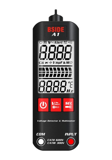 Bsıde A1 Mini Lcd Test Cihazı Voltaj Fermuarsız Kılıf Dijital Multimetre