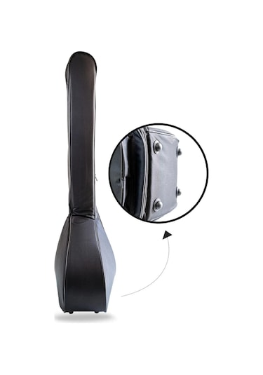 Profesyonel Su Geçirmez 20 Mm Pedli Soft Case Kısa Sap Bağlama Saz Kılıfı Ad2
