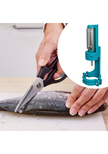 Suntek Elektrikli Balık Pullarını Ayıklama Aleti Aksesuarı Mavi