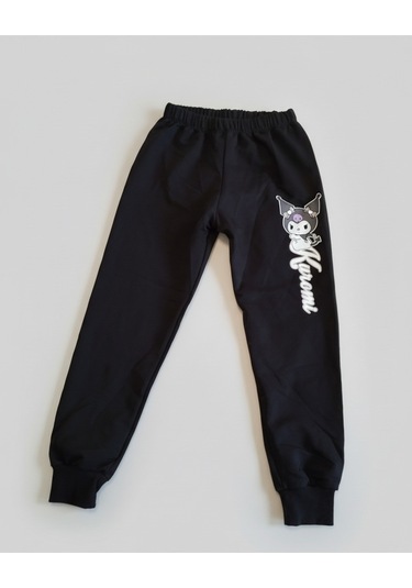 Kuromi Kiraz Kız Çocuk 2'li Alt Üst Takım Siyah