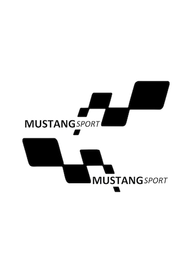 Mustang Sport 2 Etiket Yapıştırma 30cmx11cm Mmd260