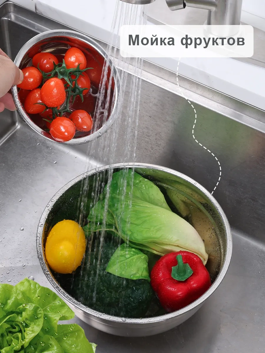 Haware 5'li Paslanmaz Çelik Kapaklı Kase Seti 211292476