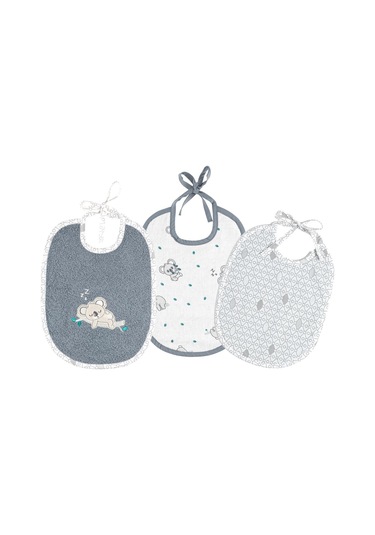 Gezenbebe Hero 3'lü Yenidoğan Bebek Önlük Seti Mavi