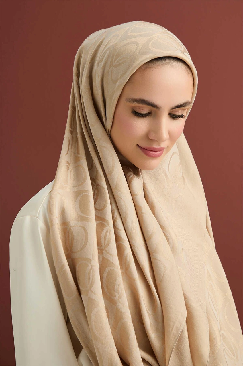 İmannoor Dama Desen Naia Şal70x200 241-3001 Bej