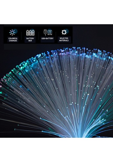 Monyee Usb Ve Pil İle Çalışan Elmas Tabanlı Renkli Işıklı Fiber Optik Lamba - Ev İçin Sıcak Atmosfer Oluşturucu Diğer
