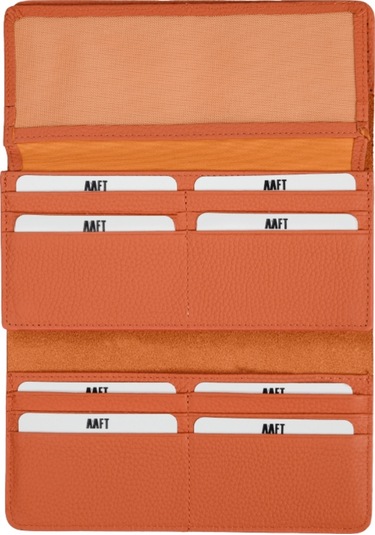 Mft Leather Hakiki Deri El Portföyü Cüzdan Hilton 8926 Flother Mat Turuncu