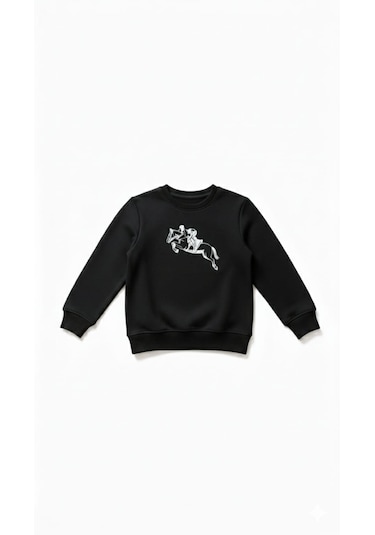 Coupon Çocuk Sweatshirt / Logo Baskılı SIYAH