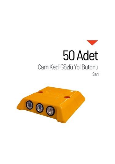 50'li Cam Kedi Gözlü Yol Butonu Seti-3703