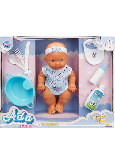 Ada Bebek Gülen Bebeğim Yemek Seti 23 Cm 31650 Mavi