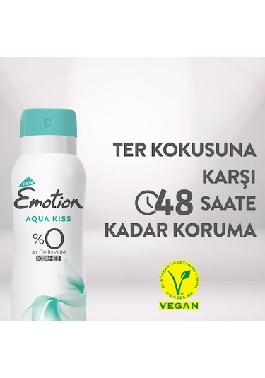Emotion Aqua Kiss Kadın Alüminyumsuz Vegan Deodorant 4x200 Ml