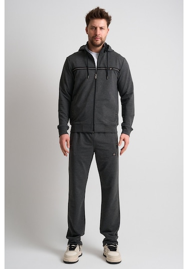 Shooter Sportswear Klasik Antrasit Erkek Eşofman Takımı Çıkartılabilir Kapüşonlu Rahat Kalıp Antrasit Shooter Sportswear Klasik Antrasit Erkek Eşofman Takımı Çıkartılabilir Kapüşonlu Rahat Kalıp Antrasit