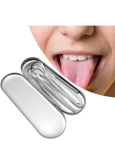 Homyl 3 Parça Dil Sıyırıcılar Taze Nefes Metal Yeniden