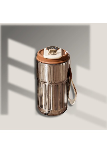 Akıllı Led Sıcaklık Göstergeli Çelik Termos/mug-400 Ml Gümüş