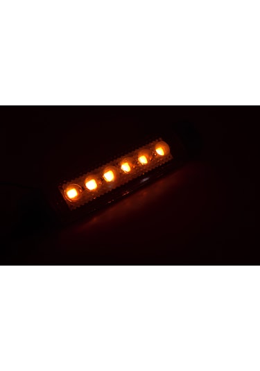 10 Adet Sarı Parmak Lamba 6 Led 12v 24v