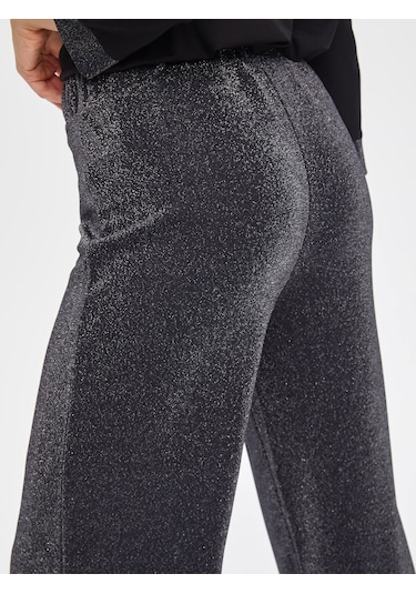 Faik Sönmez Simli Straight Fit Örme Pantolon 69479 U6947910 Siyah