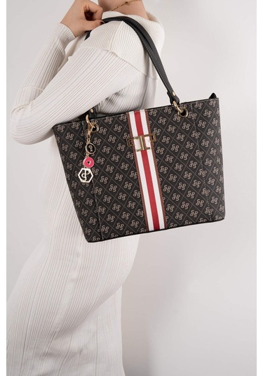 Silver Polo Kadın Omuz Çanta 1176 Füme - Siyah