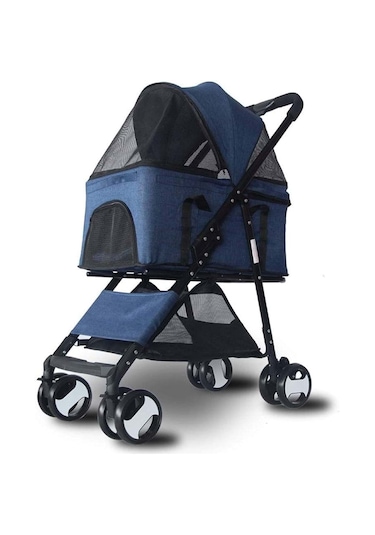 Fancy Paws Kedi & Köpek Taşıma Arabası Dtc802-blue