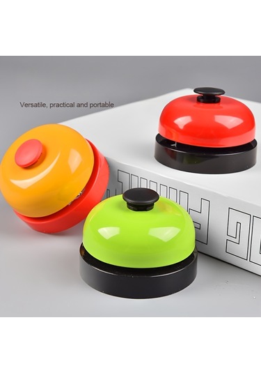 1 Adet Renkli Metal El Zili Pembe