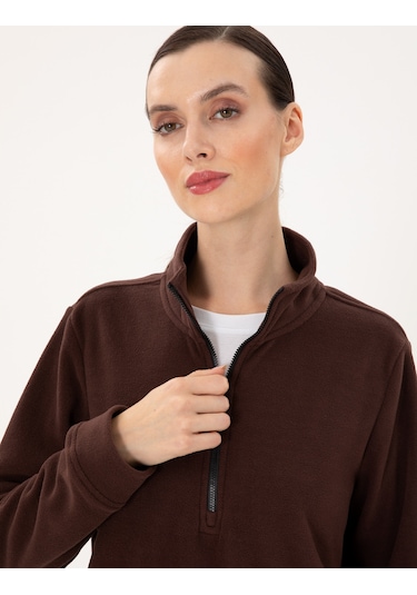 Pierre Cardin Kadın Kahverengi Sweatshirt 50300846-vr029 Kahverengi