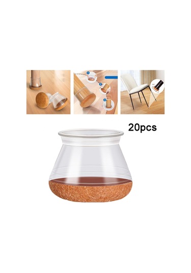 Suntek Magideal 20 Adet Sandalye Bacak Kapakları Kaymaz Çizik Yok Masa M