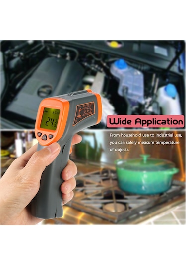 Moveevo Akilli Sensör -32 380 12:1 Taşınabilir El Tipi Dijital Temassız Ir Kızılötesi Termometre Sıcaklık Test Cihazı