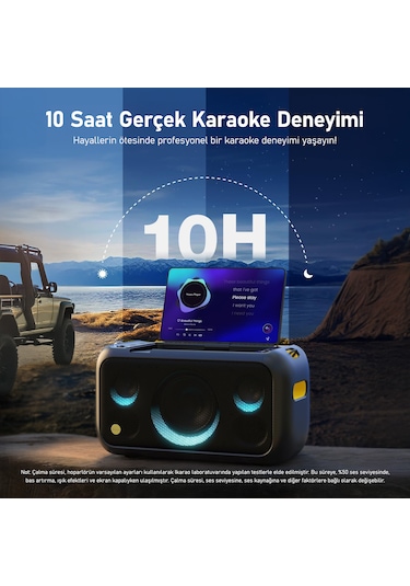 Ikarao Break X1 800 W Partybox Hoparlör Karaoke Seti + Standlı