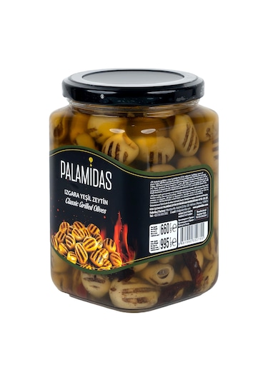 Izgara Yeşil Zeytin 995 Gr Cam Kavanoz