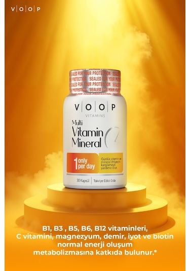 Voop Multivitamin Multimineral Takviye Edici Gıda 30 Kapsül
