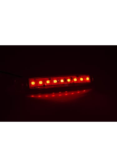 10 Adet Kırmızı Parmak Lamba 9 Led 12v 24v