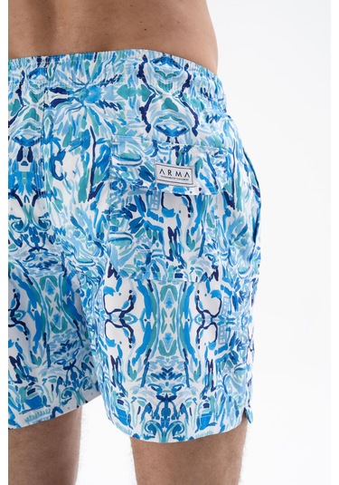 Arma Erkek Regular Fit Çok Renkli Mayo Deniz Şortu Y25525278001 Mavi