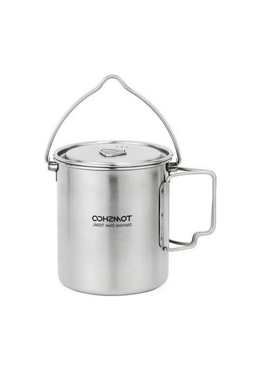 Pazly Taşınabilir Su Saplı Renkli Kamp Piknik Paslanmaz Çelik Kupa 750ml Ym Katlanır Kapaklı Çok Renkli