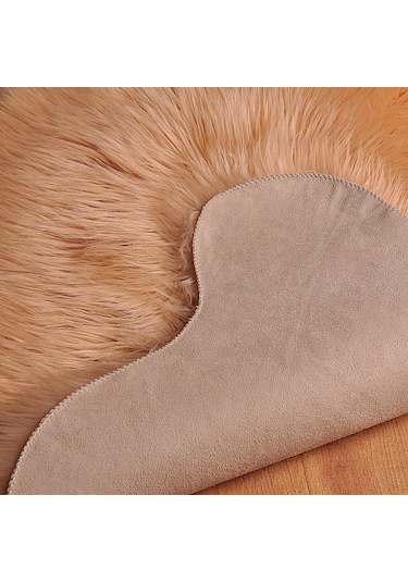 Soft Peluş Kuzu Postu Camel