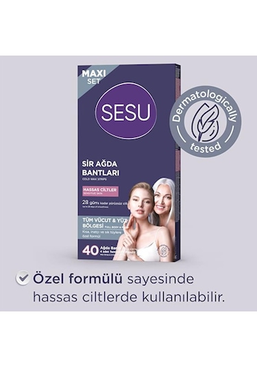 Sesu Hassas Ciltler için Sir Ağda Bandı 40'lı