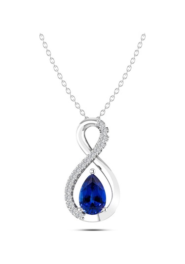 0.40 Karat Pırlantalı Safir Kolye N11.22