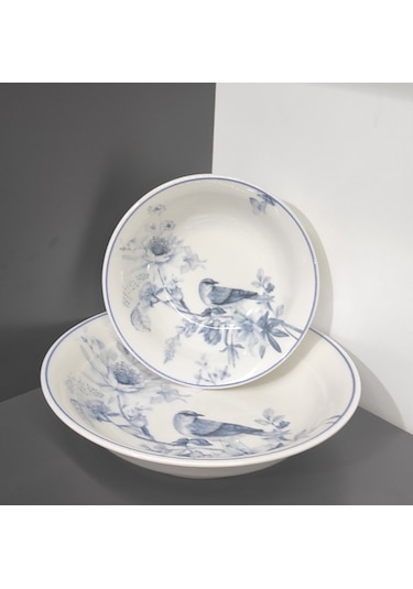 Güral Porselen Kus 6 Kişilik 12 Parça Tabak Set Tabakvekase