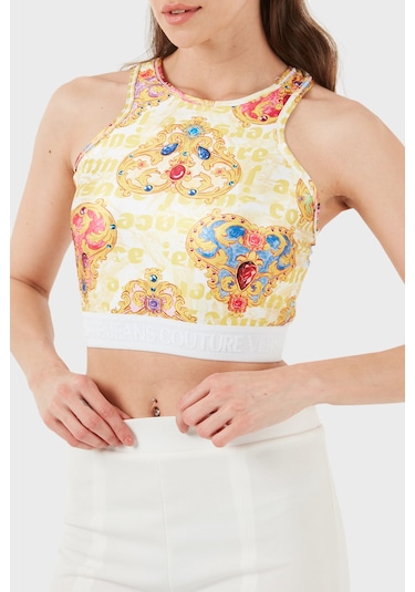 Versace Jeans Couture Kadın Top 76ham227 Js348 G03 Beyaz-gold Versace Jeans Couture Kadın Top 76ham227 Js348 G03 Beyaz-gold
