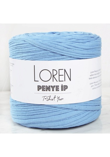 Büro Ev Ofis Hobi Dikiş Atölyesi İçin Mavi Penye Kumaş El Örgü İpi