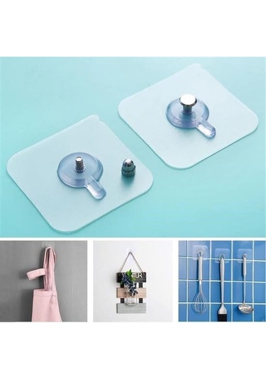 Ollevra Süper Güçlü Çerçeve Askısı Yapışkanlı Raf Tutucu Askı Pin Delgisiz Vidalı Tırnak Kanca 4 Adet