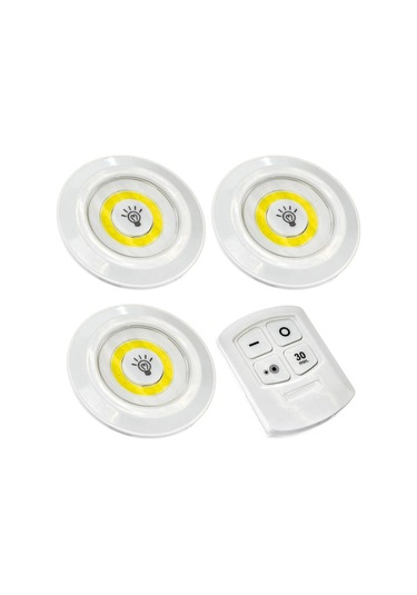 Uzaktan Kumandalı Yapışkanlı Led Spot Lamba 5365 Çok Renkli